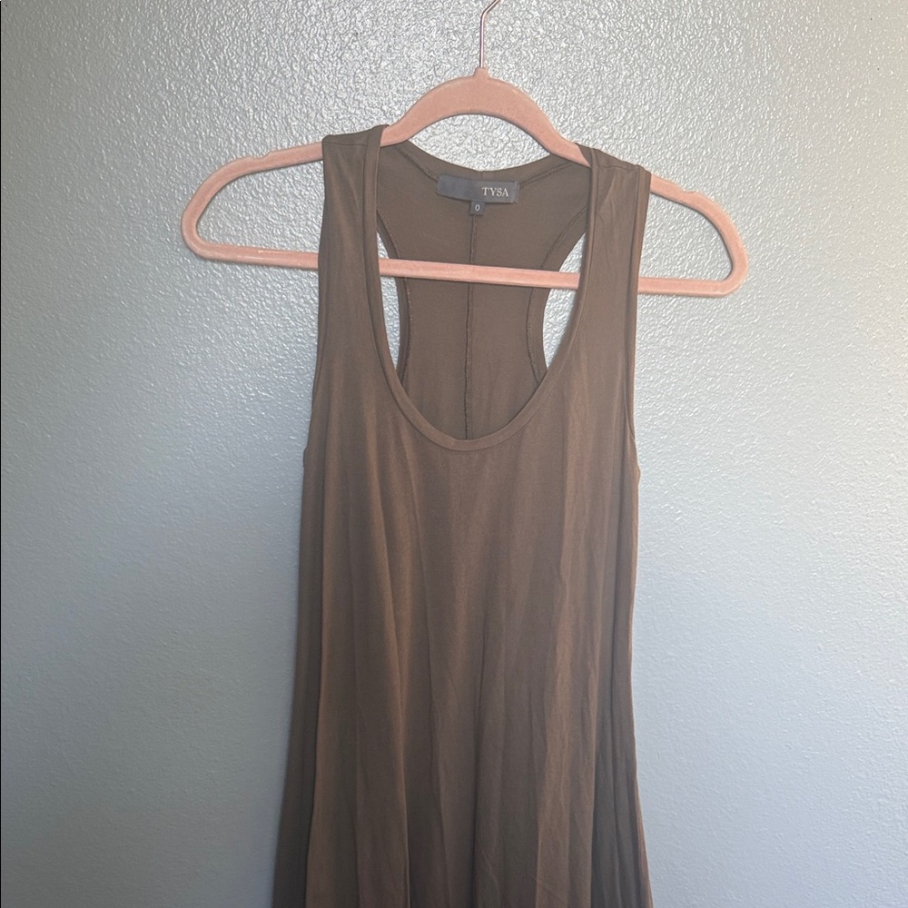 TYSA size 0 olive green maxi dress